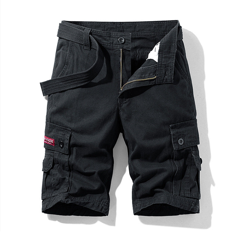 Summer Men's Fashionable Multi-Pocket Workwear Shorts Thin Casual Fashion 95555 Cross-Border for Amazon