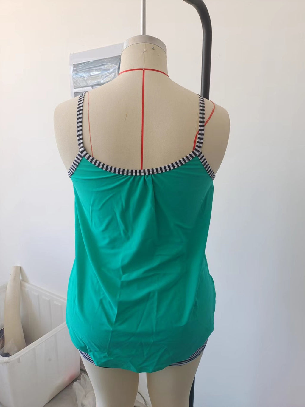 European Conservative Split Swimsuit for Women Foreign Trade Cross-Border Tankini Loose Large Size Swimsuit Beach Split Swimsuit