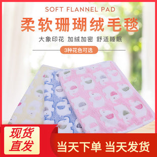 Cross-border pet blanket mat cat and dog flannel blanket autumn and winter warm blanket pet sleeping mat wholesale