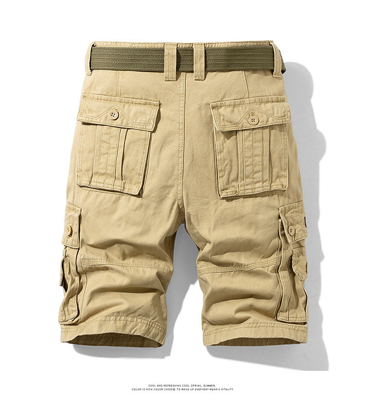 Summer Men's Fashionable Multi-Pocket Workwear Shorts Thin Casual Fashion 95555 Cross-Border for Amazon