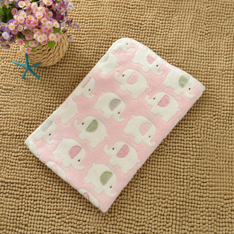 Cross-border pet blanket mat cat and dog flannel blanket autumn and winter warm blanket pet sleeping mat wholesale