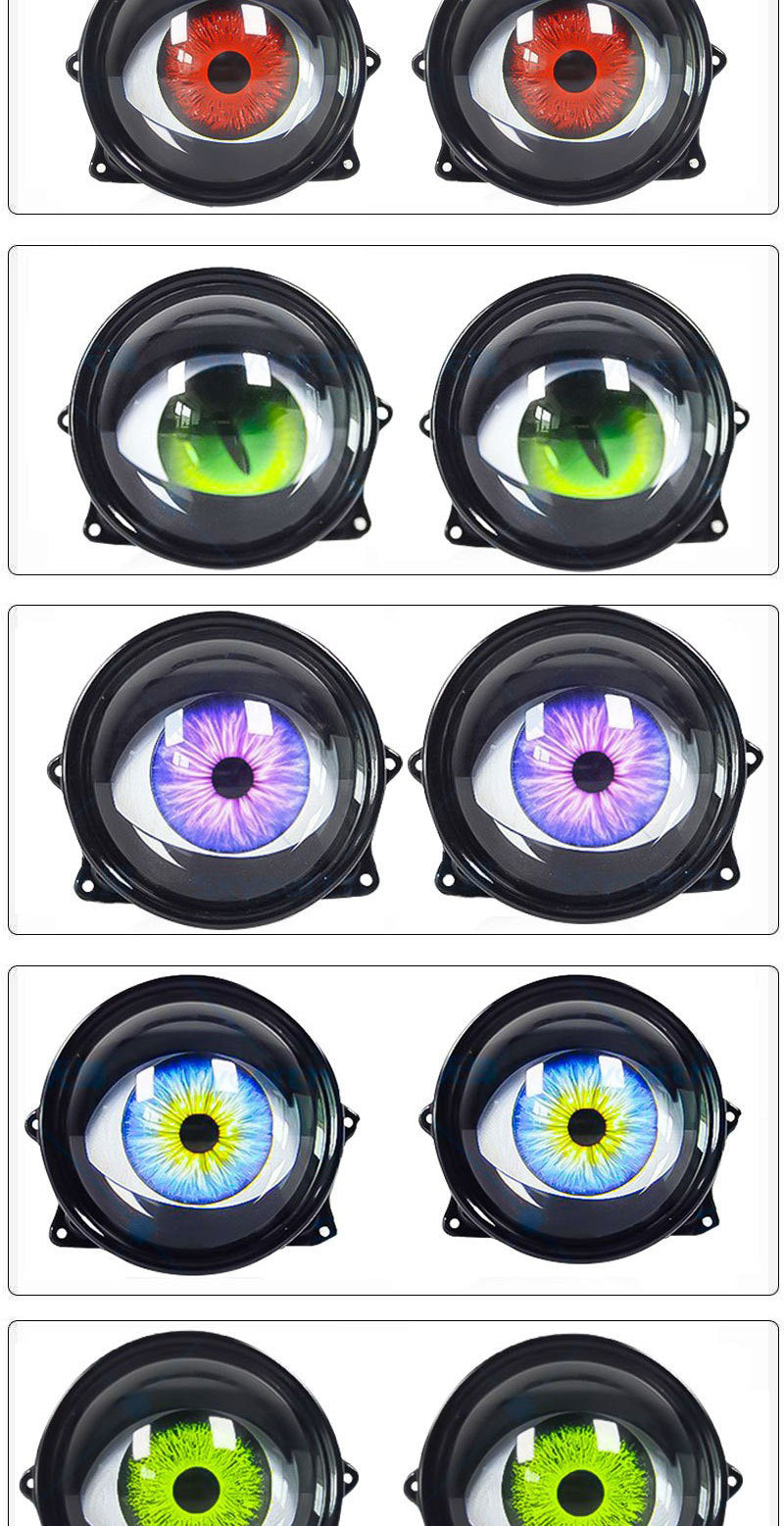 Cross-border new dynamic LED car headlight 3 inch demon eye LED eye light modified eagle eye light blink light