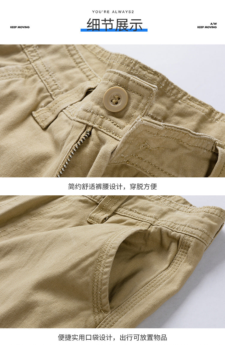 Summer Men's Fashionable Multi-Pocket Workwear Shorts Thin Casual Fashion 95555 Cross-Border for Amazon