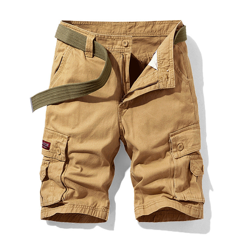 Summer Men's Fashionable Multi-Pocket Workwear Shorts Thin Casual Fashion 95555 Cross-Border for Amazon