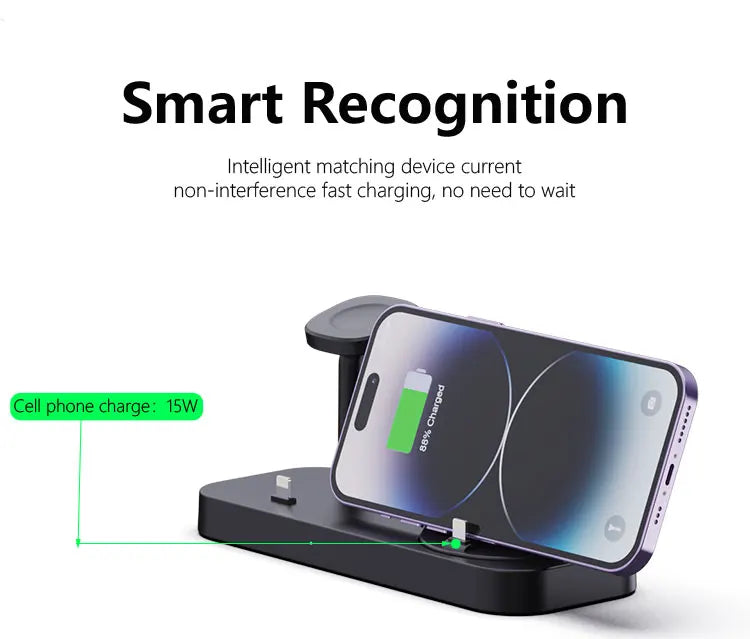 4-in-1 desktop wireless charger It can charge mobile phones, watches and headphones