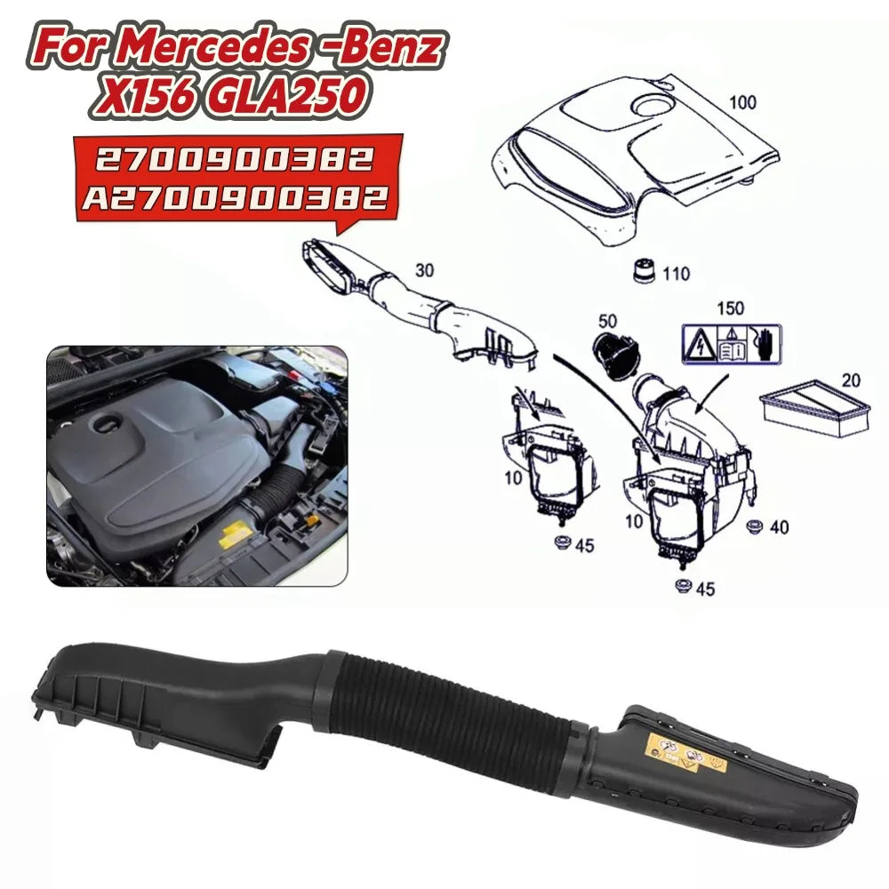 Air Cleaner Intake-Inlet Duct Hose For Mercedes For Benz GLA200 GLA220 GLA260 X156 GLA250 A2700900382 For AMG Air Intake Hose
