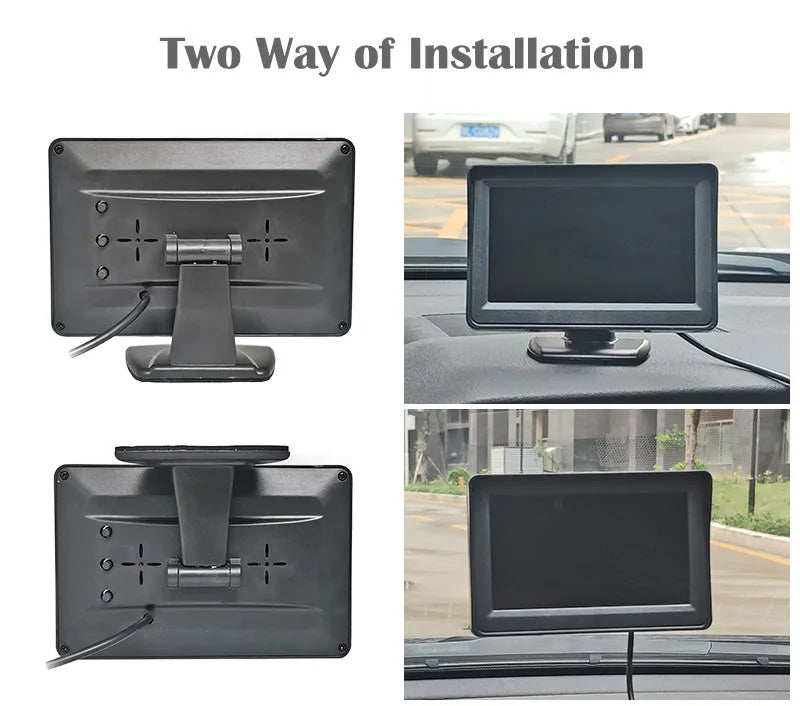 DIYKIT 4.3inch AHD 800*480 Rear View Car Monitor Backup Monitor for AHD Camera CVBS Car Camera