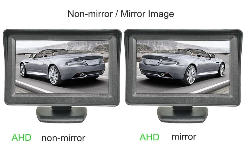 DIYKIT 4.3inch AHD 800*480 Rear View Car Monitor Backup Monitor for AHD Camera CVBS Car Camera