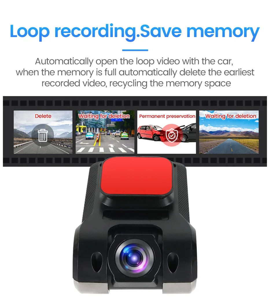 Android Car Radio Dash Cam USB HD 170 Degree Wide Angle Car Camera Recorder Front ADAS Dashcam Android DVR Auto Recorder