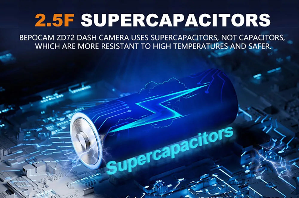 Dash Cam 4K+1080P Dual Dash Car Camera Built-in WiFi GPS 3.19" Screen Car DVR 24H Parking Mode Night Vision Black Box