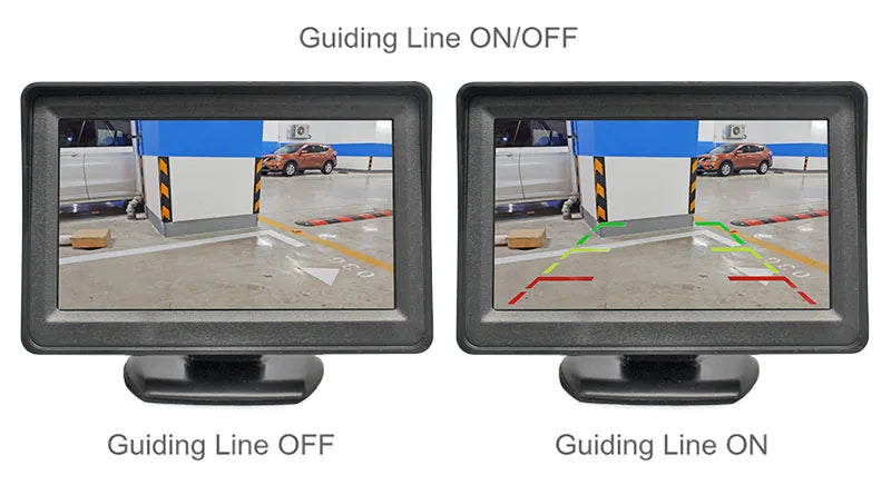 DIYKIT 4.3inch AHD 800*480 Rear View Car Monitor Backup Monitor for AHD Camera CVBS Car Camera