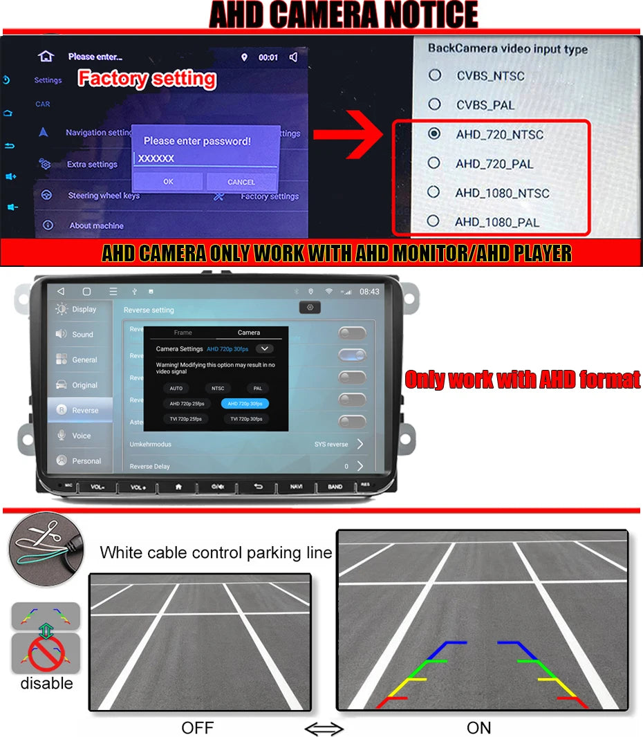 Car Flip Emblem Badge Logo Camera For VW Golf 6 7 8 Passat CC B8 B7 MK6 MK7 Polo Beetle EOS T-Roc Arteon RearView Reverse Camera