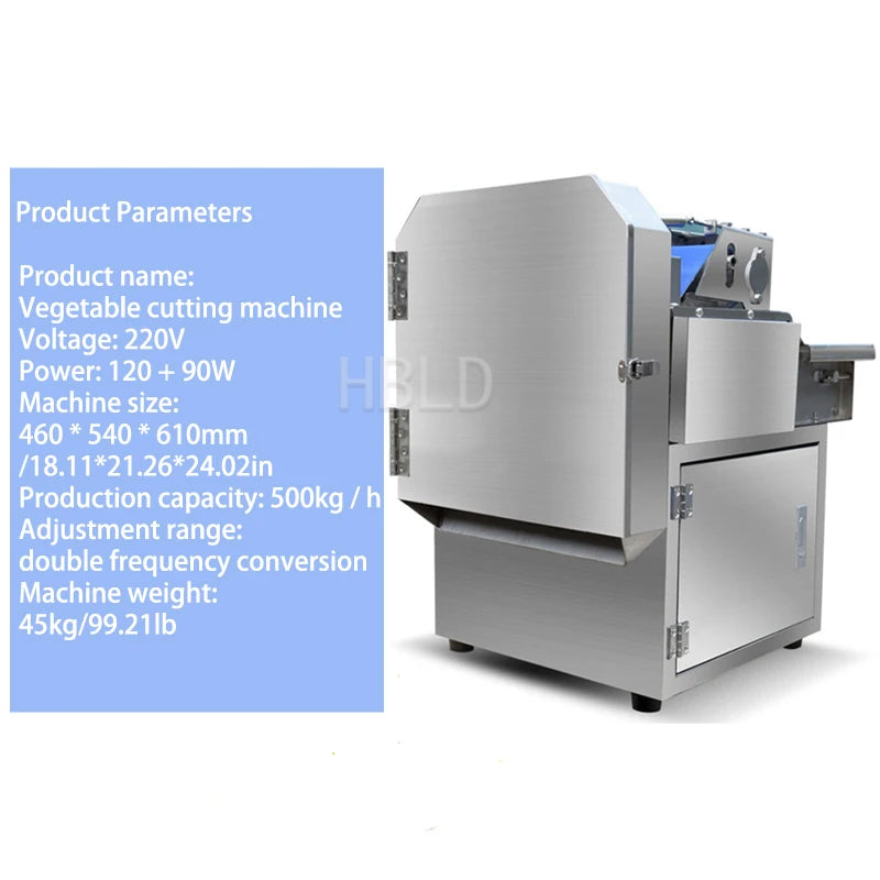 Commercial Restaurant Electric Vegetable Slicer Fully Automatic Onion Green Vegetable Leek Chopper Kitchen Home Appliance