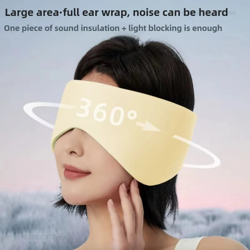 Travel Eye Mask Sleep Ice Silk Breathable Relieve Fatigue Warm Cool Double-sided Full Coverage Blackout Noise Reduction Eye Mask