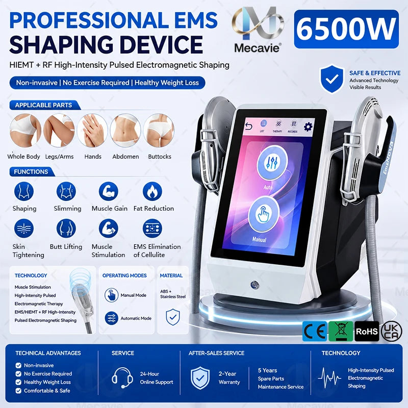 EMSnova NEO Professional 6500W HI-EMT EMS RF Nova Body Slimming Sculpting Machine Muscle Building Fat Burning EMS Equipment