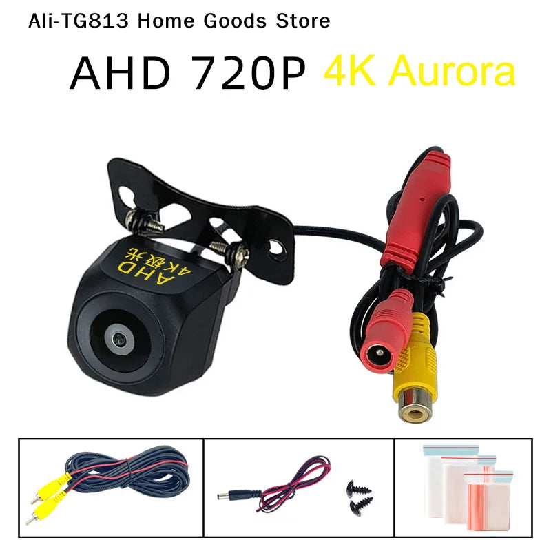 [TG813]AHD Car Rear View Camera 12V Night Vision Backup Parking Reverse Camera Waterproof HD Color Image Video Vehicle Camera