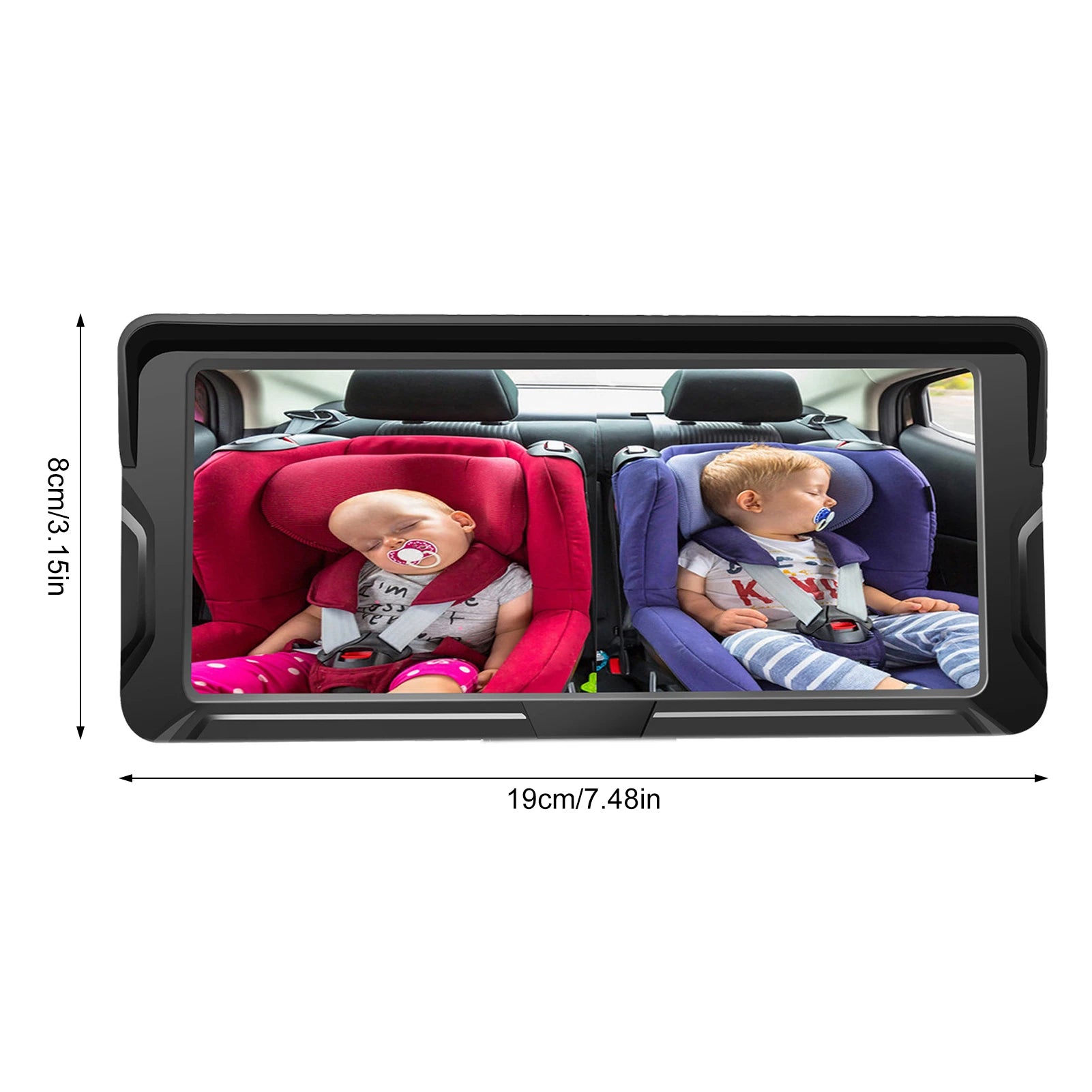 Car Baby Camera Dual Channel 6.8inch 1080P Display with 2 IR Night Vision Camera and 150° Wide View Angle Automotive Baby Camera