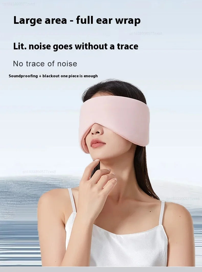 Travel Eye Mask Sleep Ice Silk Breathable Relieve Fatigue Warm Cool Double-sided Full Coverage Blackout Noise Reduction Eye Mask