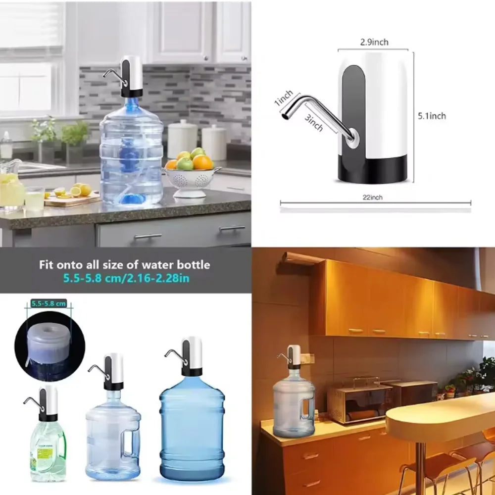 Drinking fountain Electric Portable Water Pump Dispenser USB Charging Automatic Drinking Bottle Switch Silent Touch 19 liters