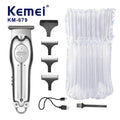 Wholesale Electric Gold Silver Color Hair Trimmer Kemei KM-679 USB Charging Mini LCD Light Carving Scissors Hair Clipper