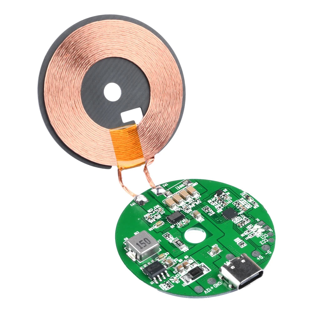 Wireless Charger Station TYPE-C 20W High Power Fast Charger Wireless Charger Transmitter Module Spacer 0-10MM
