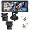 Car Baby Camera Dual Channel 6.8inch 1080P Display with 2 IR Night Vision Camera and 150° Wide View Angle Automotive Baby Camera