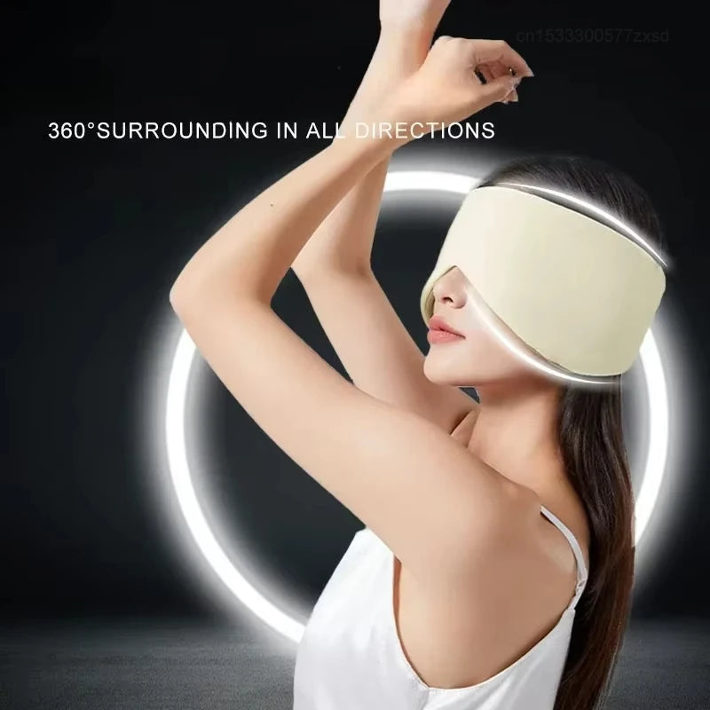 Travel Eye Mask Sleep Ice Silk Breathable Relieve Fatigue Warm Cool Double-sided Full Coverage Blackout Noise Reduction Eye Mask