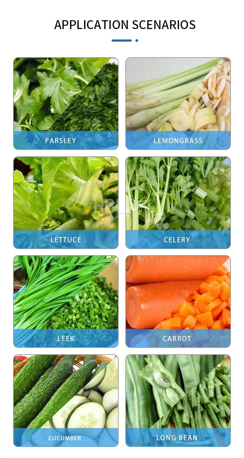Commercial Restaurant Electric Vegetable Slicer Fully Automatic Onion Green Vegetable Leek Chopper Kitchen Home Appliance