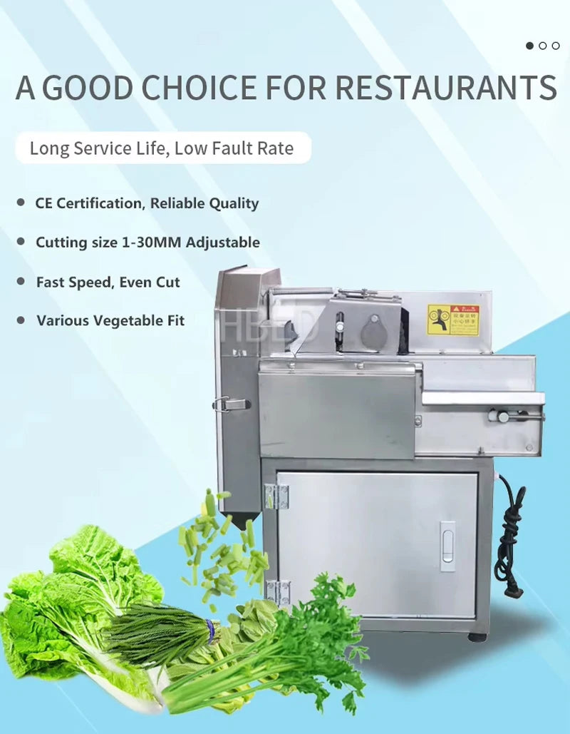 Commercial Restaurant Electric Vegetable Slicer Fully Automatic Onion Green Vegetable Leek Chopper Kitchen Home Appliance