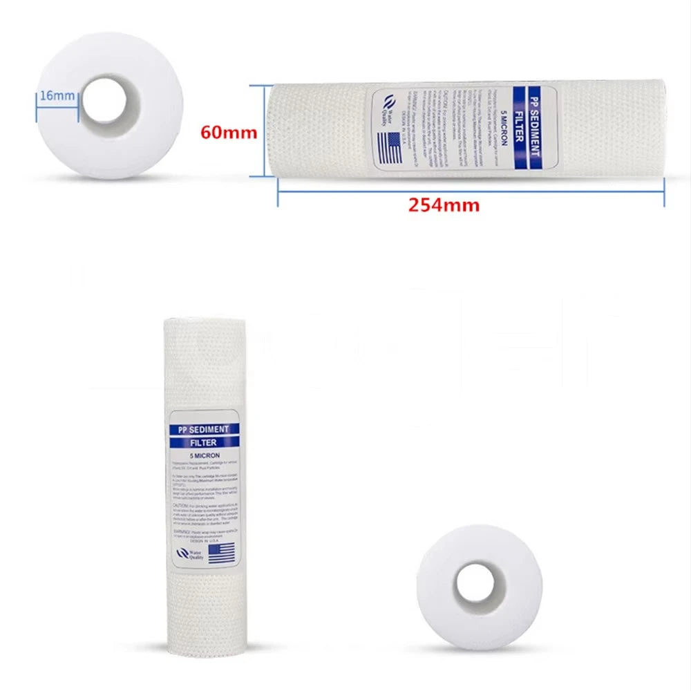 Waternoble 10 Inch X 2.5 Inch Compatible Replacement Filter Set for GE GXWH04F GXWH20F GXWH20S 5 Micron Water Filter Cartridges