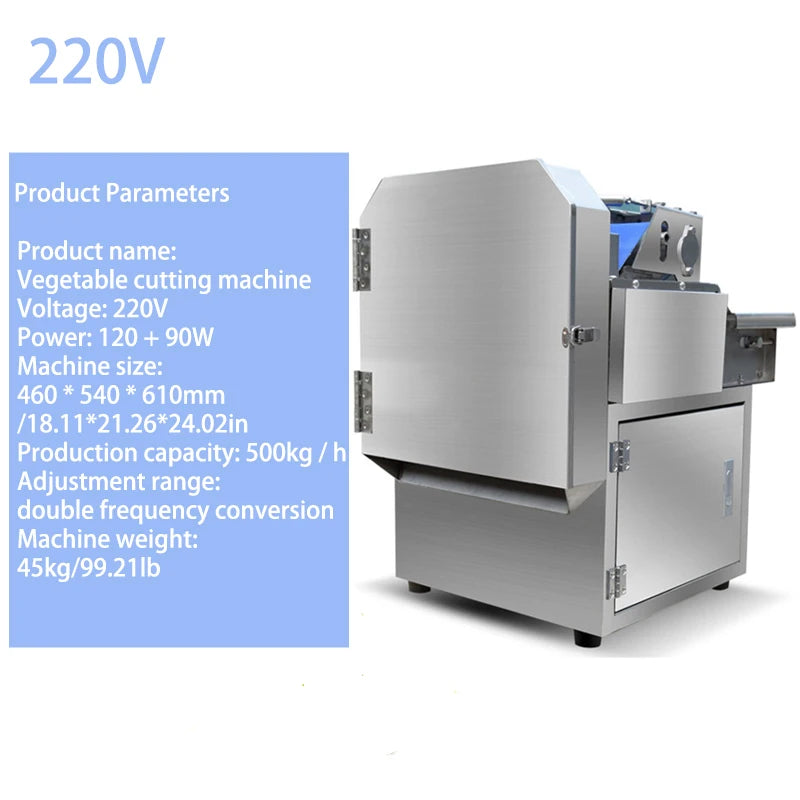 Commercial Restaurant Electric Vegetable Slicer Fully Automatic Onion Green Vegetable Leek Chopper Kitchen Home Appliance