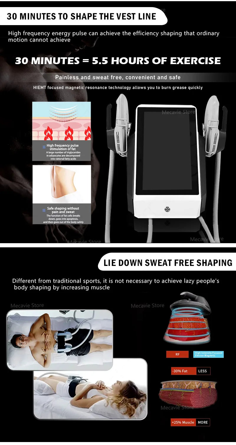 EMSnova NEO Professional 6500W HI-EMT EMS RF Nova Body Slimming Sculpting Machine Muscle Building Fat Burning EMS Equipment