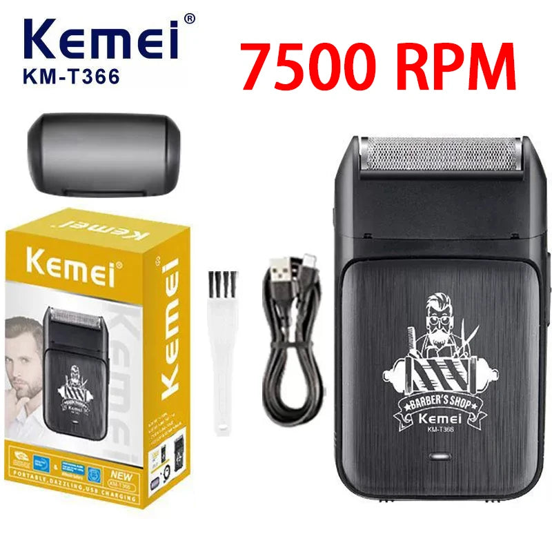 Kmei KM-T366 Shaver Professional Razor Electric Shaving Machine Portable Beard Trimmer Rechargeable Razor Mini Shaver for Men