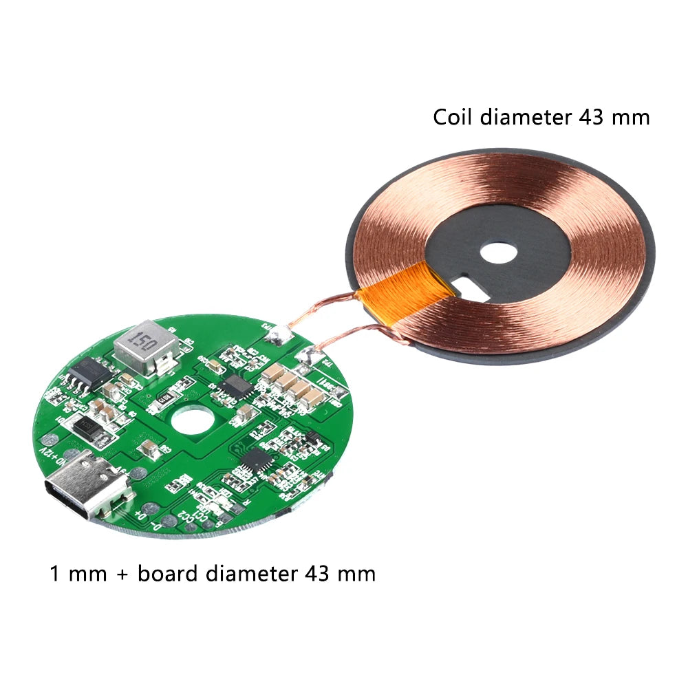 Wireless Charger Station TYPE-C 20W High Power Fast Charger Wireless Charger Transmitter Module Spacer 0-10MM