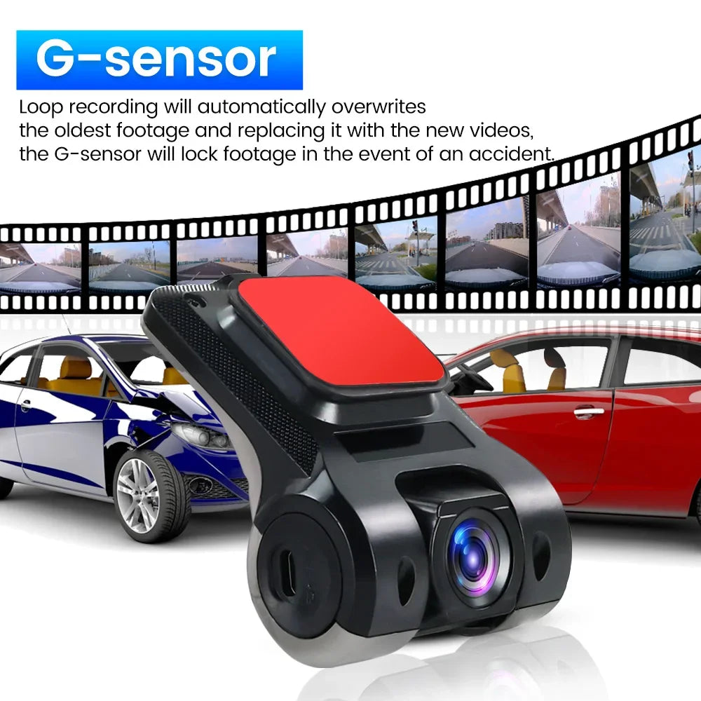 Android Car Radio Dash Cam USB HD 170 Degree Wide Angle Car Camera Recorder Front ADAS Dashcam Android DVR Auto Recorder