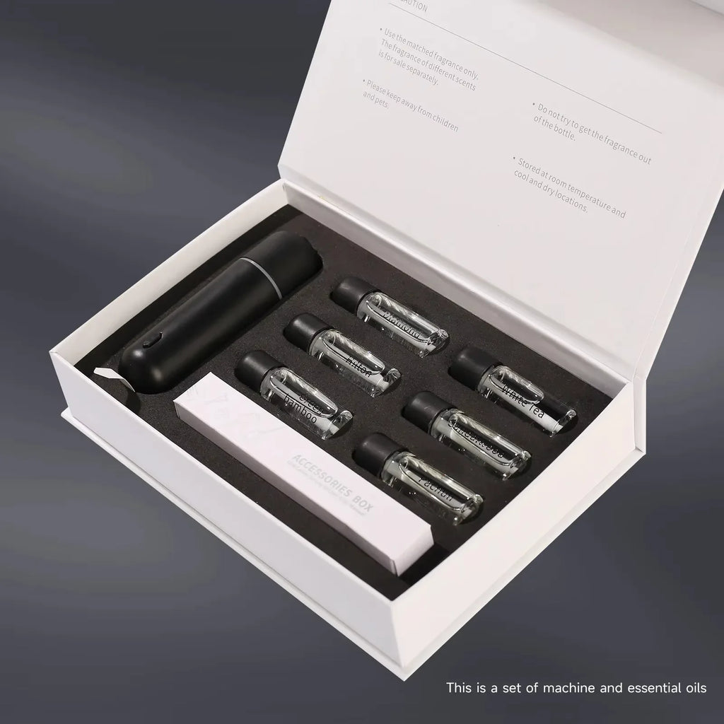 Car Aroma Diffuser Vent Clip Car Air Freshener  Rechargeable Scent Machine Fragrance Oil Waterless Essential Oil Diffuser