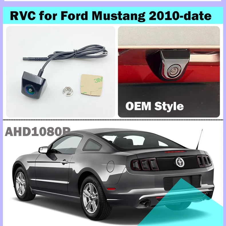 Rear View Reversing Camera for Ford Mustang 2010 to Date Android Screen OEM Style HD AHD1080P Camera Accessories