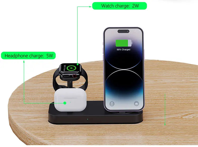 4-in-1 desktop wireless charger It can charge mobile phones, watches and headphones