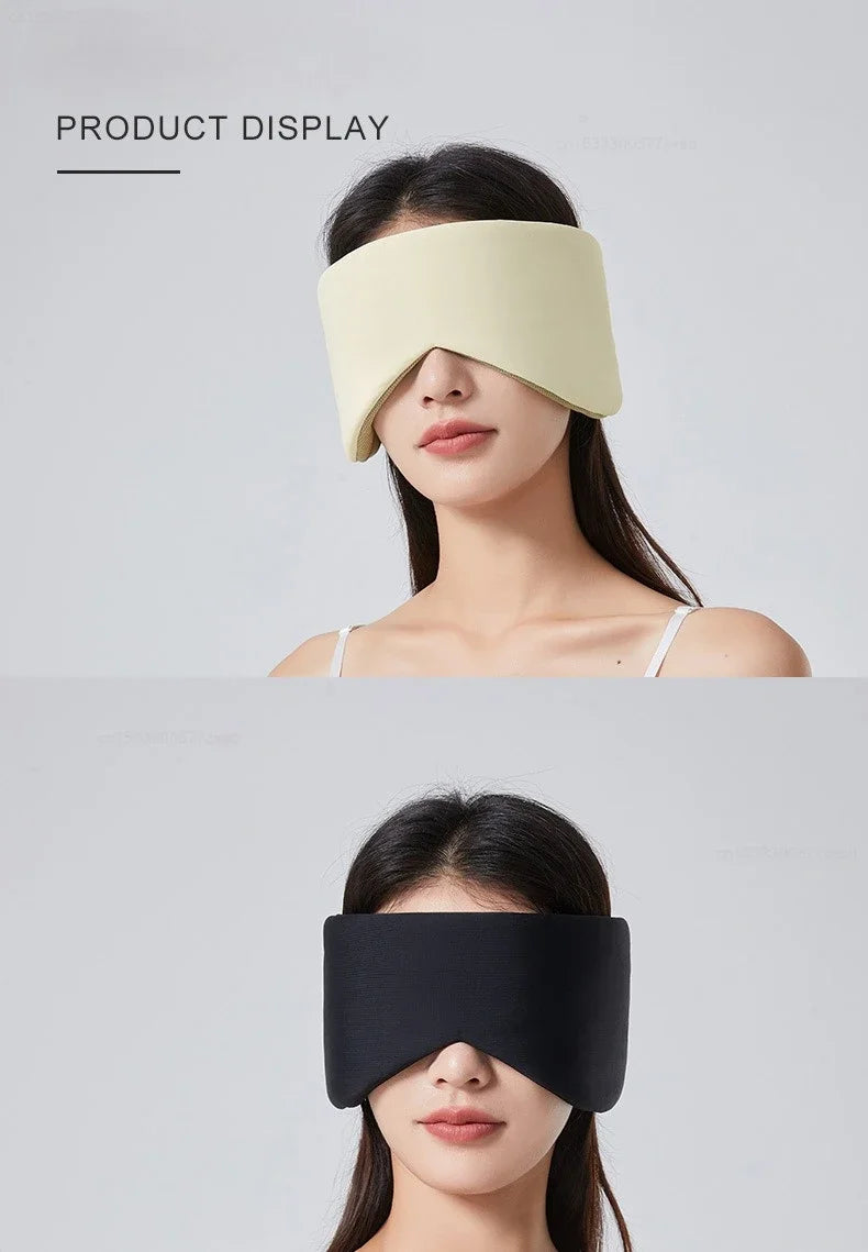 Travel Eye Mask Sleep Ice Silk Breathable Relieve Fatigue Warm Cool Double-sided Full Coverage Blackout Noise Reduction Eye Mask
