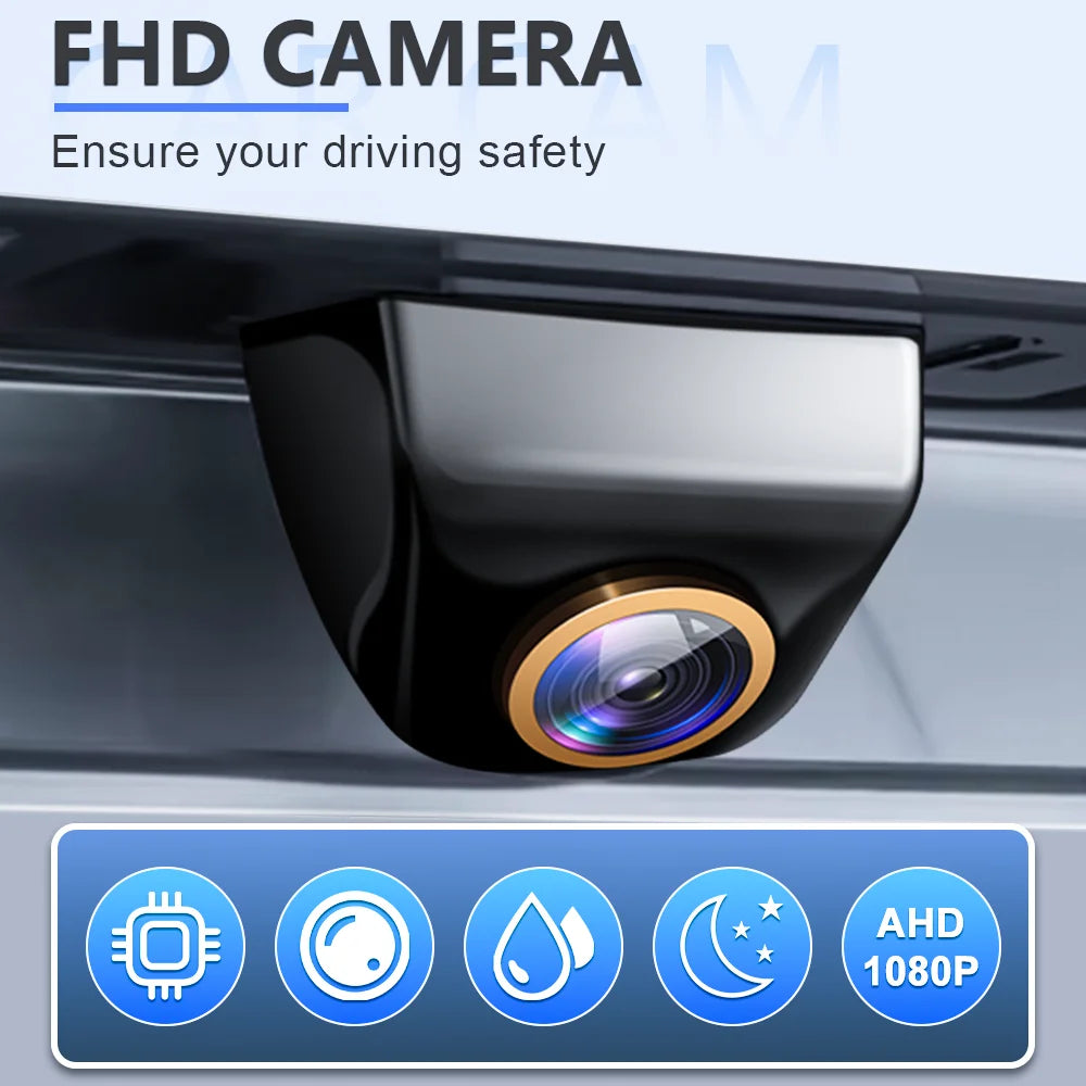 CyberNavi Car Rear View Camera 200° AHD 1920x1080P Fisheye Golden Lens Full HDR Night Vision Vehicle Rear Reversing Front Camera