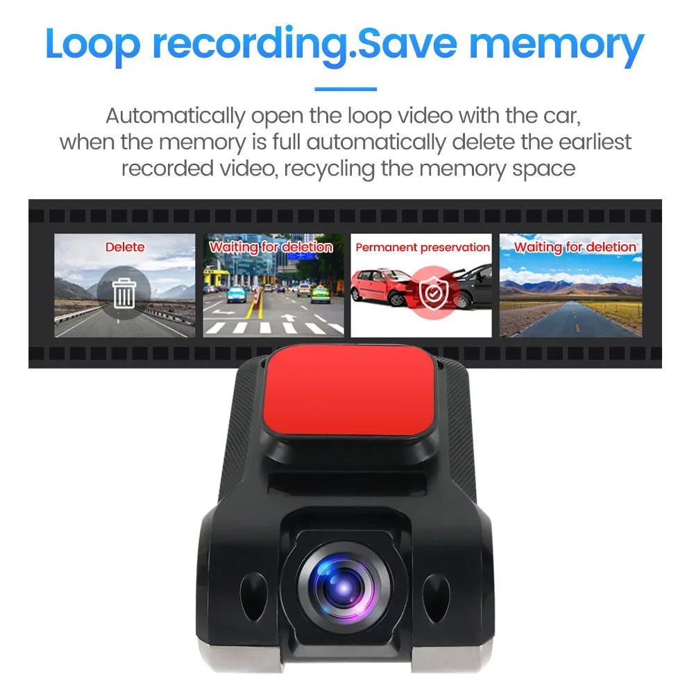 Android Car Radio Dash Cam USB HD 170 Degree Wide Angle Car Camera Recorder Front ADAS Dashcam Android DVR Auto Recorder