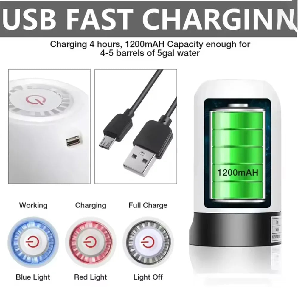 Drinking fountain Electric Portable Water Pump Dispenser USB Charging Automatic Drinking Bottle Switch Silent Touch 19 liters