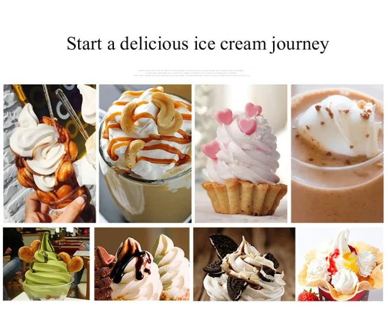 Patent High Tech Super Silence Ice Cream Maker Machine Mini Countertop Soft Ice Cream Machine