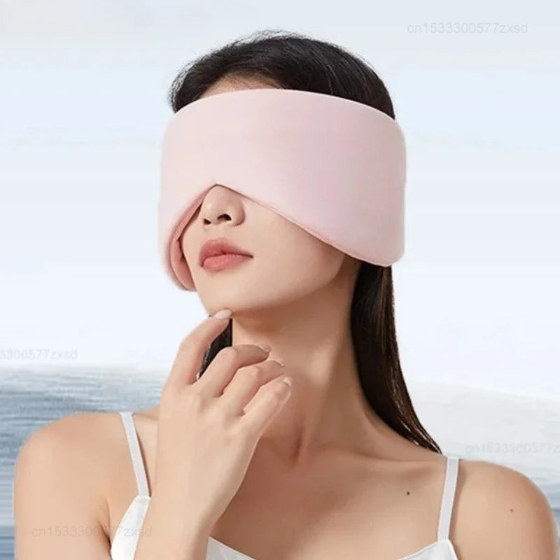 Travel Eye Mask Sleep Ice Silk Breathable Relieve Fatigue Warm Cool Double-sided Full Coverage Blackout Noise Reduction Eye Mask