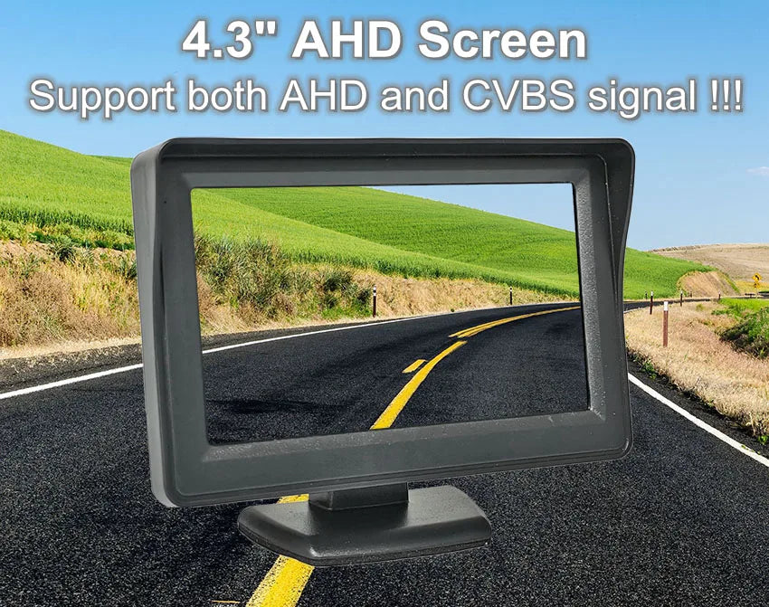 DIYKIT 4.3inch AHD 800*480 Rear View Car Monitor Backup Monitor for AHD Camera CVBS Car Camera