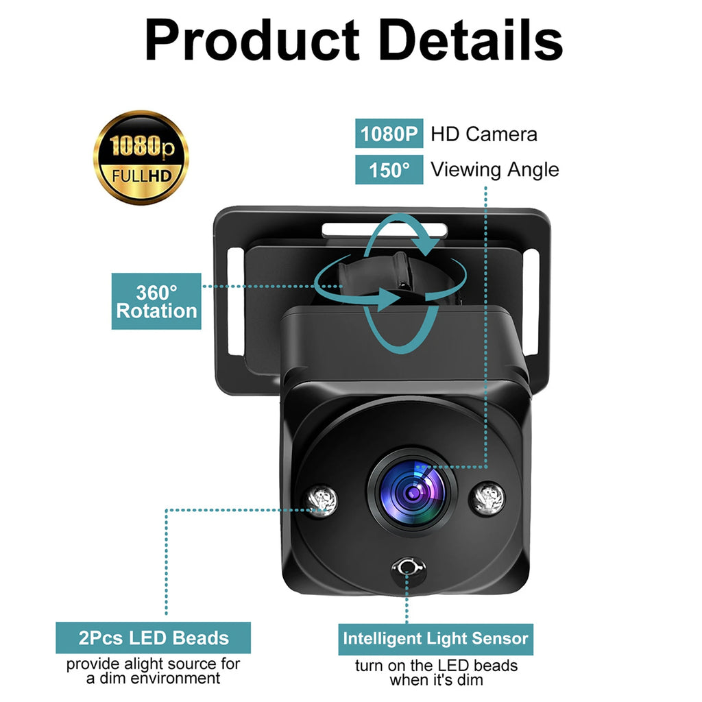 Car Baby Camera Dual Channel 6.8inch 1080P Display with 2 IR Night Vision Camera and 150° Wide View Angle Automotive Baby Camera