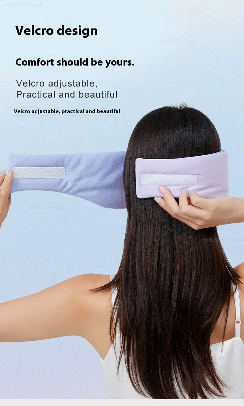 Travel Eye Mask Sleep Ice Silk Breathable Relieve Fatigue Warm Cool Double-sided Full Coverage Blackout Noise Reduction Eye Mask