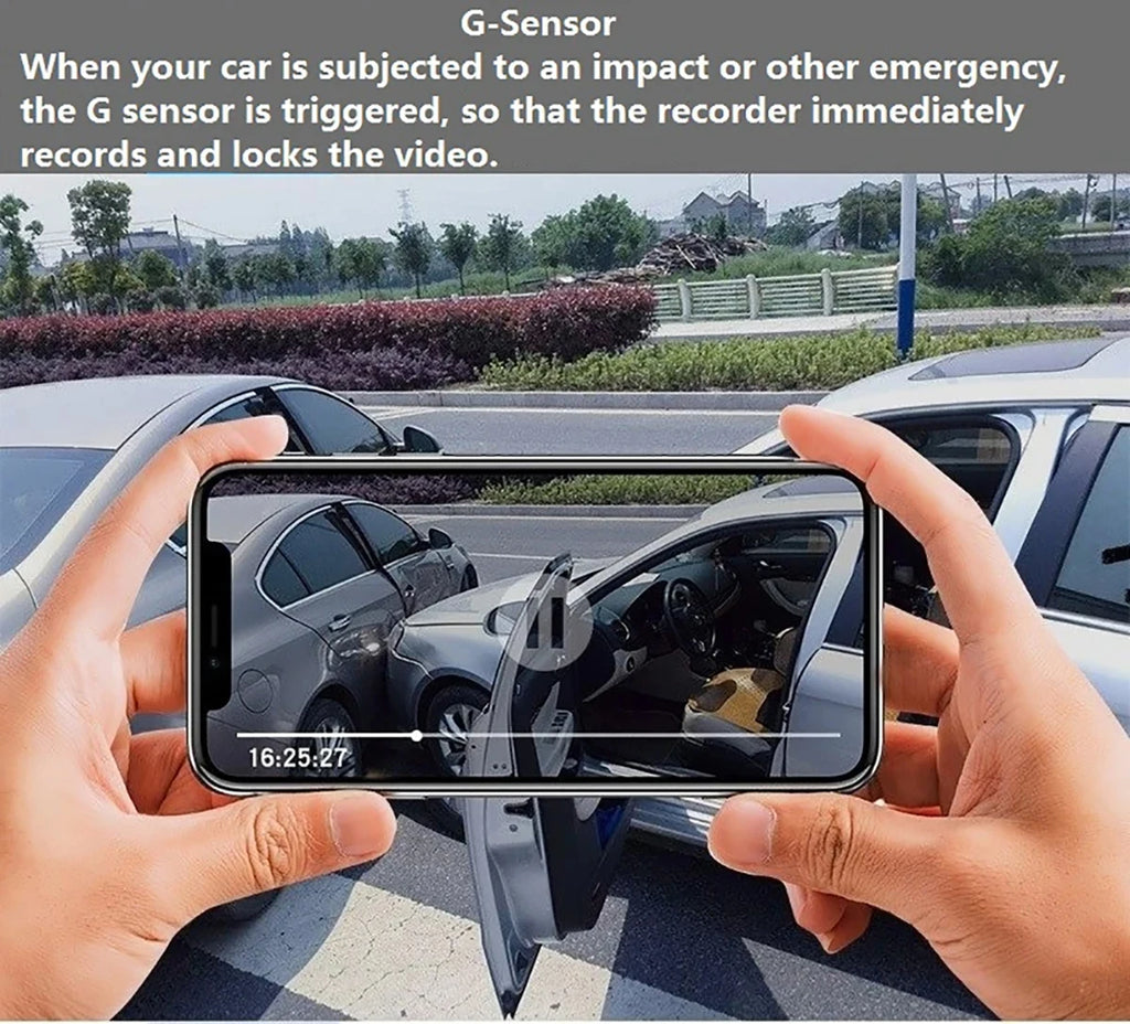 Dash Cam for cars 1080P Car DVR Video Recorder Dual car camera Front Inside View Camera Loop Recording WiFi Monitor Dashcam