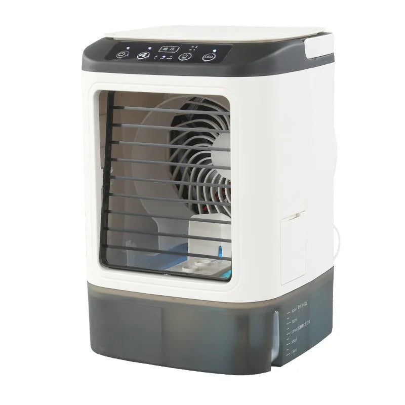 Portable Air Conditioner Fan with Spray Mist, Rechargeable Mini Air Cooler Humidifier, USB Desktop Cooling Fan for Home Office