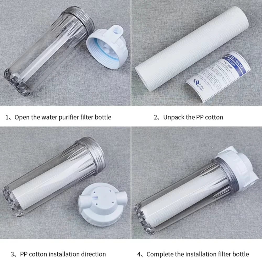 Waternoble 10 Inch X 2.5 Inch Compatible Replacement Filter Set for GE GXWH04F GXWH20F GXWH20S 5 Micron Water Filter Cartridges
